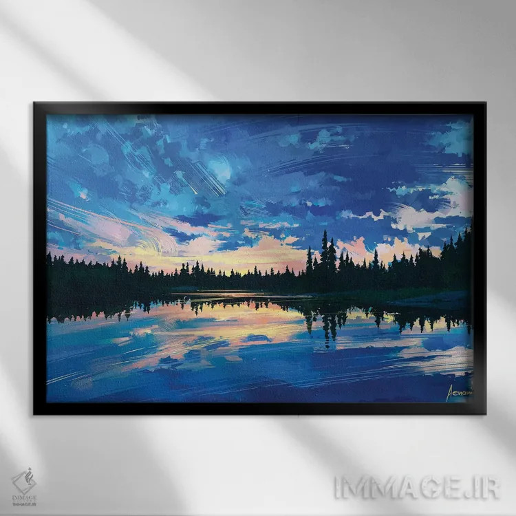 تابلو اطراف ما اثر آلنا آئنامی - نمای قابدار مشکی