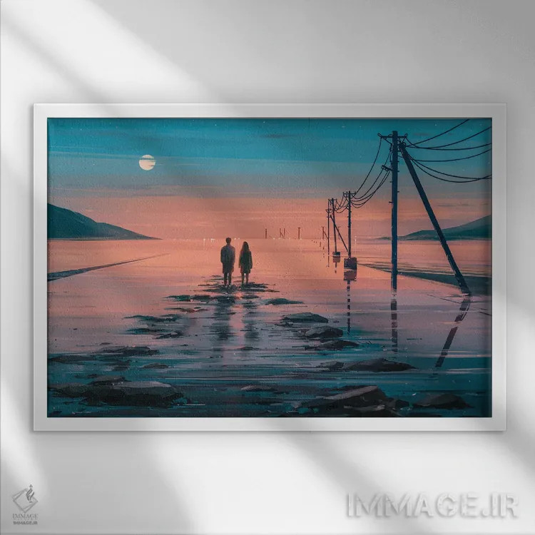 تابلو ۱۵ قدم اثر آلنا آئنامی - نمای قابدار سفید