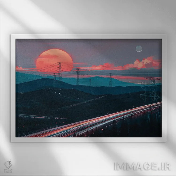 تابلو دور در سکوت اثر آلنا آئنامی - نمای قابدار سفید