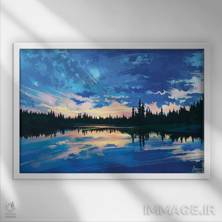 تابلو اطراف ما اثر آلنا آئنامی - نمای قابدار سفید