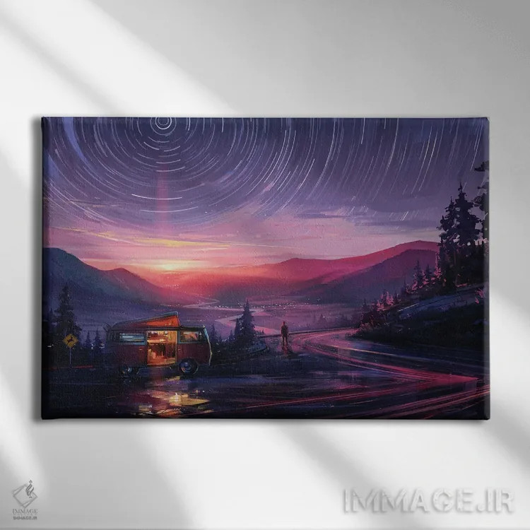 تابلو بیرون از زمان اثر آلنا آئنامی - نمای روبهرو روی دیوار