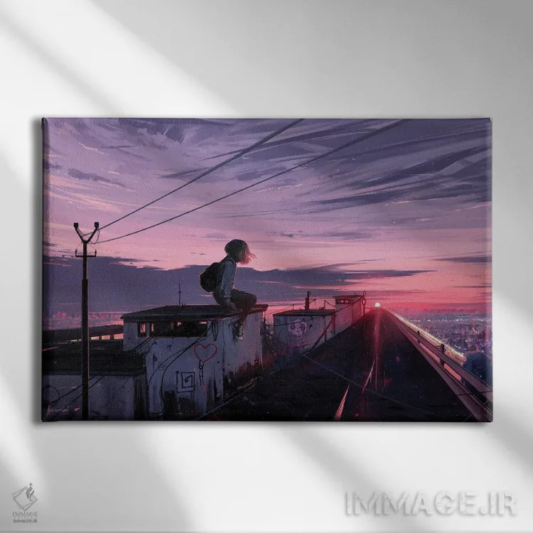 تابلو روزی اثر آلنا آئنامی - نمای روبهرو روی دیوار