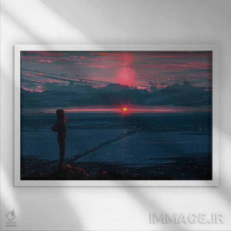 تابلو رویاپرداز اثر آلنا آئنامی - نمای قابدار سفید