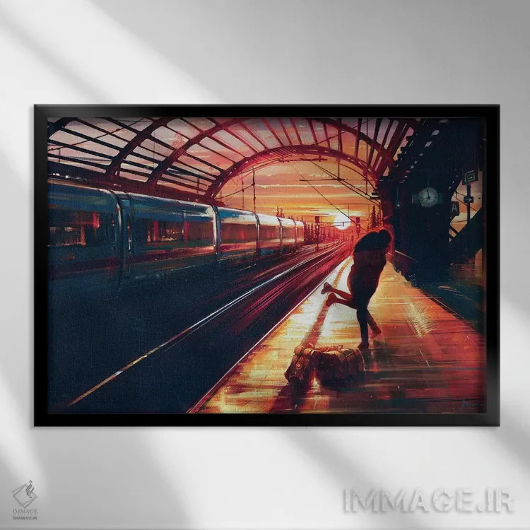 تابلو سرانجام اثر آلنا آئنامی - نمای قابدار مشکی