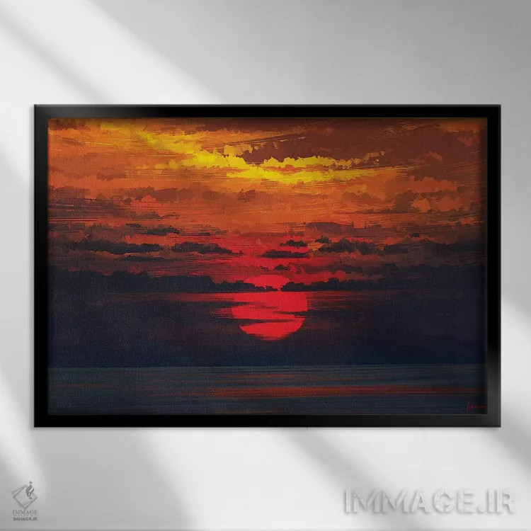 تابلو آرامش پیش از طوفان اثر آلنا آئنامی - نمای قابدار مشکی