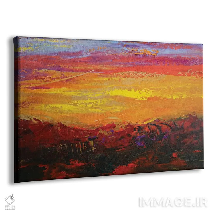 تابلو غروب نقاشیشده اثر آلساندرو پیراس - نمای پرسپکتیو محصول