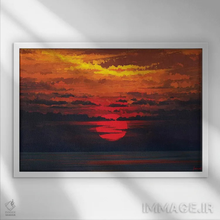 تابلو آرامش پیش از طوفان اثر آلنا آئنامی - نمای قابدار سفید