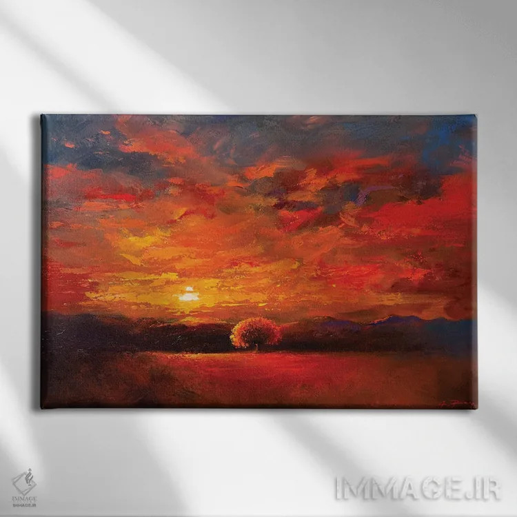 تابلو آسمان بیپایان اثر آلساندرو پیراس - نمای روبهرو روی دیوار