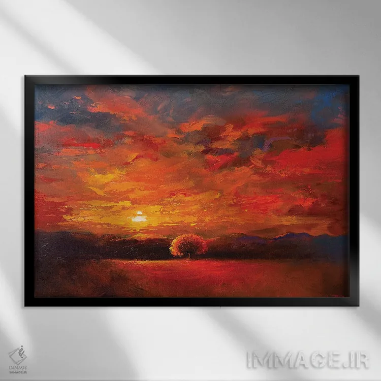 تابلو آسمان بیپایان اثر آلساندرو پیراس - نمای قابدار مشکی