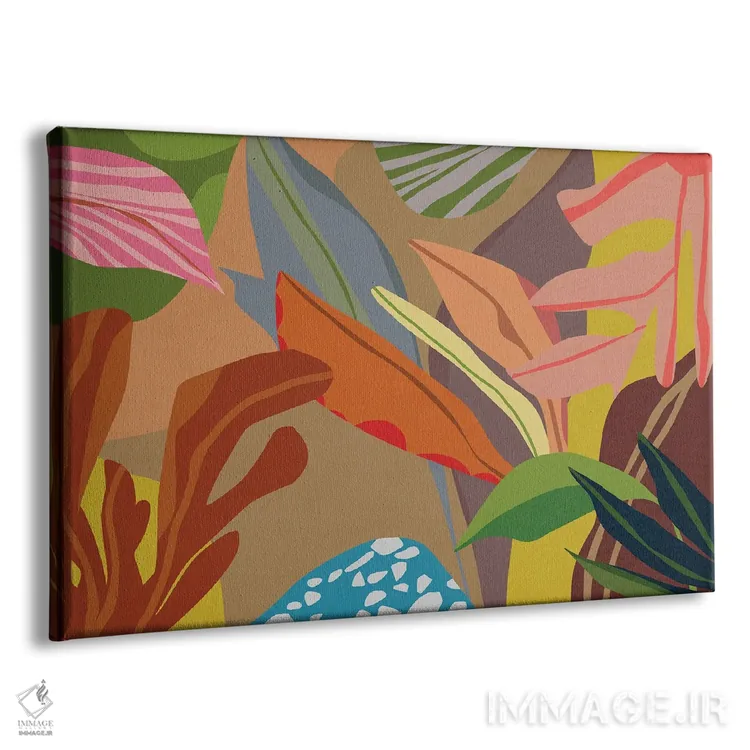 تابلو برگهای گرمسیری ۸ اثر آنجِل استوز - نمای پرسپکتیو محصول