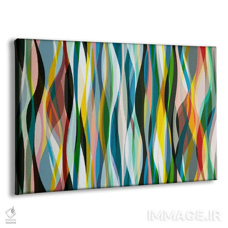 تابلو اشکال مارپیچ و در هم تنیده اثر آنجِل استوز - نمای پرسپکتیو محصول