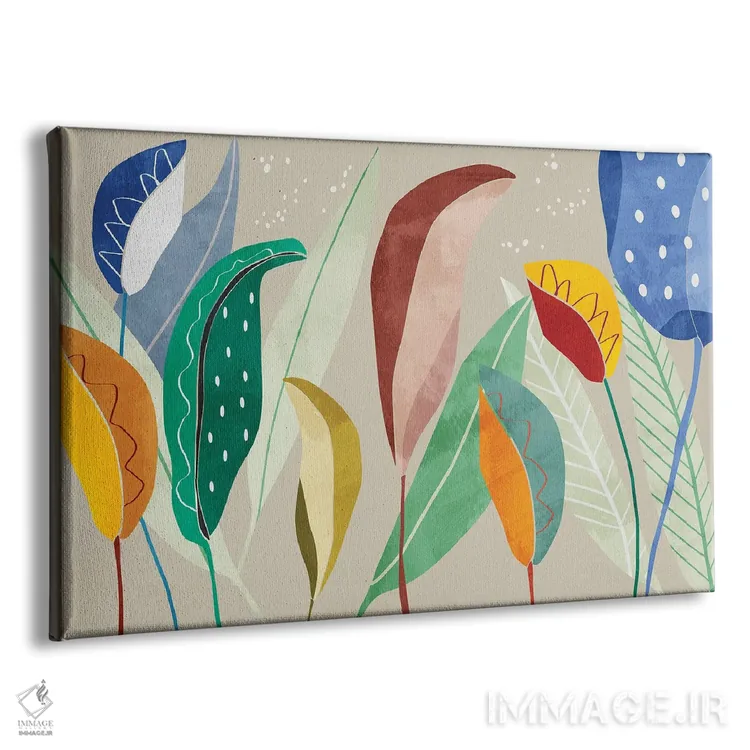 تابلو برگهای گرمسیری X اثر آنجِل استوز - نمای پرسپکتیو محصول