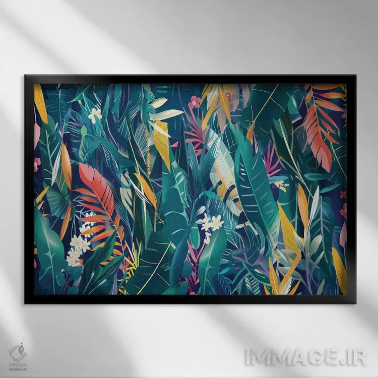 تابلو منظرهٔ گرمسیری شمارهٔ چهار اثر آنجِل استوز - نمای قابدار مشکی