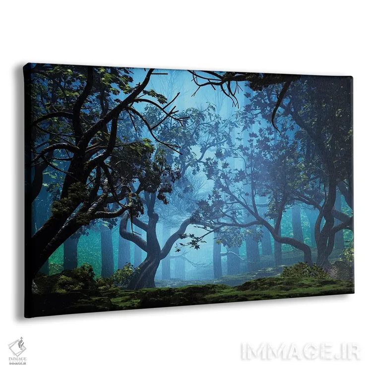 تابلو بیشهزار مهآلود اثر آنجِل استوز - نمای پرسپکتیو محصول