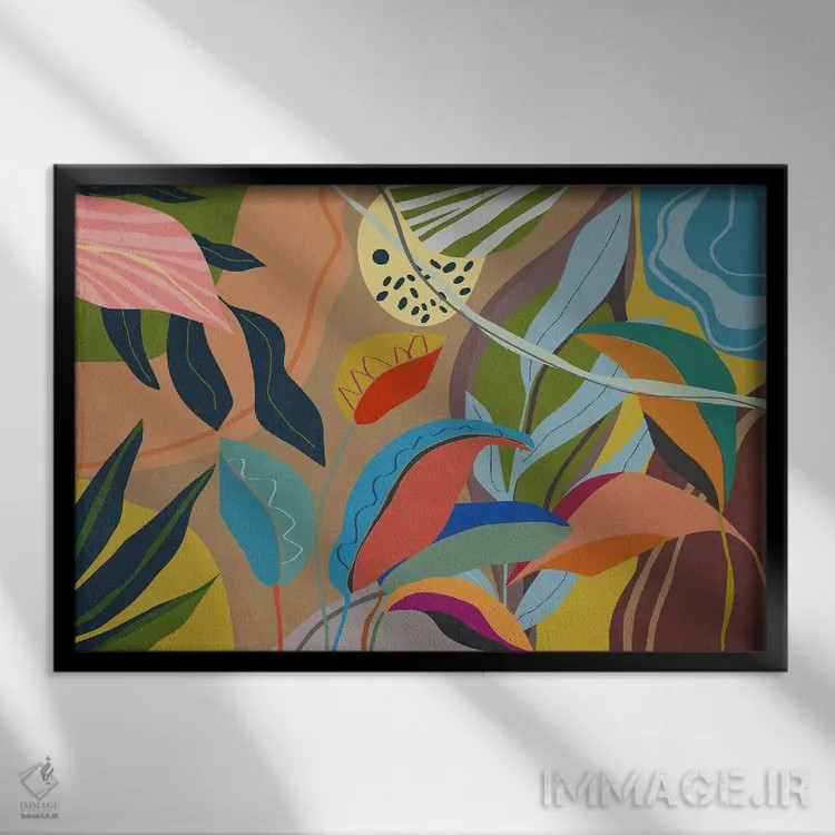 تابلو منظرهٔ گرمسیری شمارهٔ پنج اثر آنجِل استوز - نمای قابدار مشکی