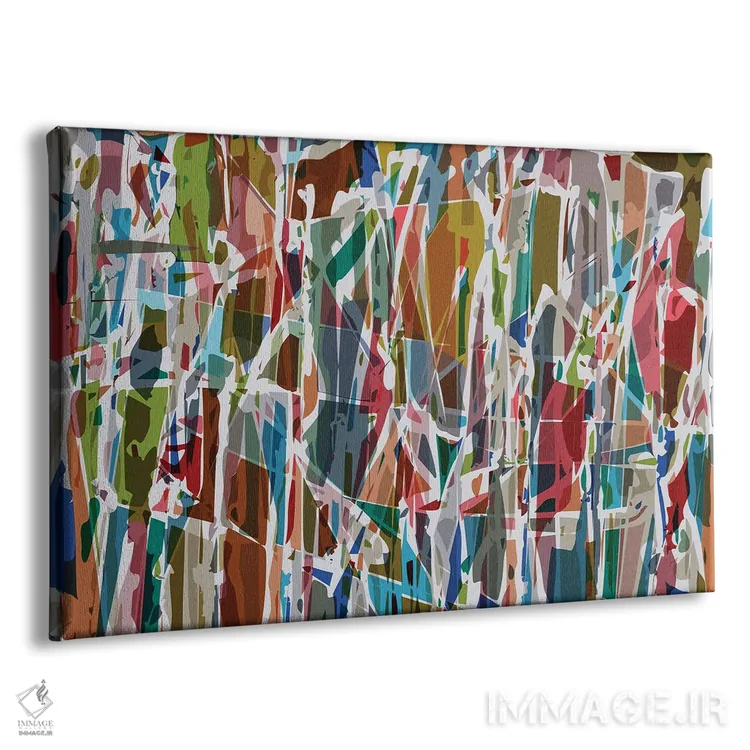 تابلو ترکیب رنگها و اشکال شماره چهار اثر آنجِل استوز - نمای پرسپکتیو محصول