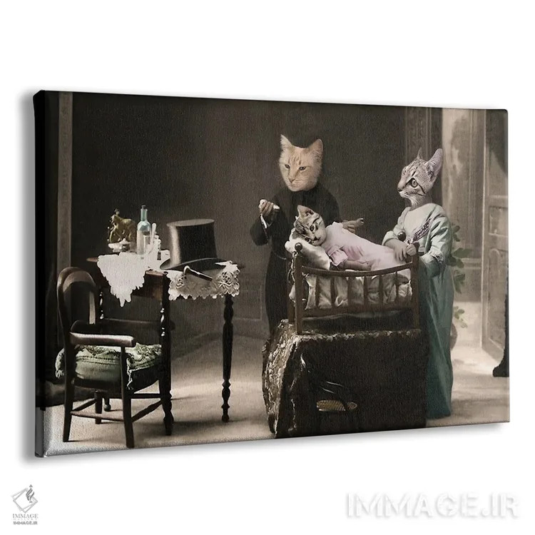 تابلو مراجعهٔ خانگی اثر انیمال فَنسی - نمای پرسپکتیو محصول