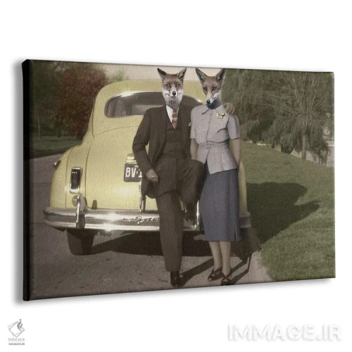 تابلو فیل و مارلو اثر انیمال فَنسی - نمای پرسپکتیو محصول