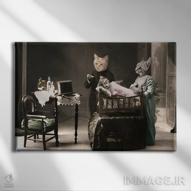 تابلو مراجعهٔ خانگی اثر انیمال فَنسی - نمای روبهرو روی دیوار