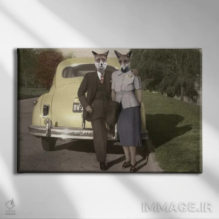 تابلو فیل و مارلو اثر انیمال فَنسی - نمای روبهرو روی دیوار