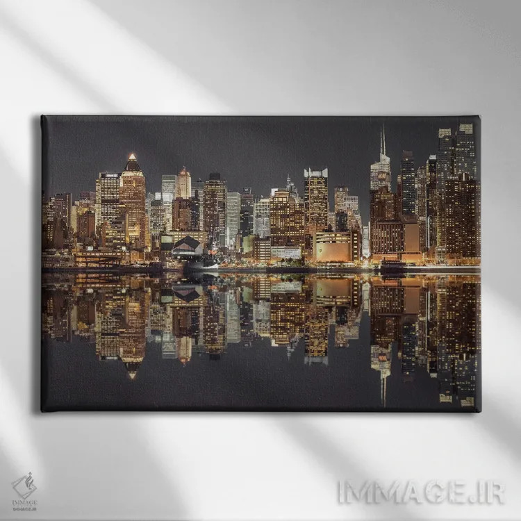 تابلو نیویورک پنجم اثر آصاف فرانک - نمای روبهرو روی دیوار