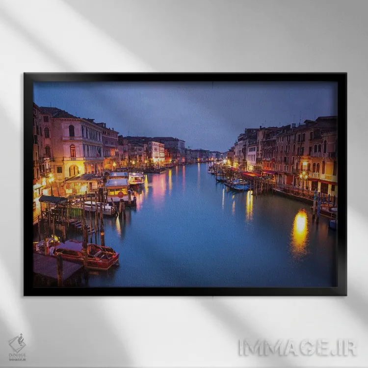 تابلو ونیز سیزدهم اثر آصاف فرانک - نمای قابدار مشکی