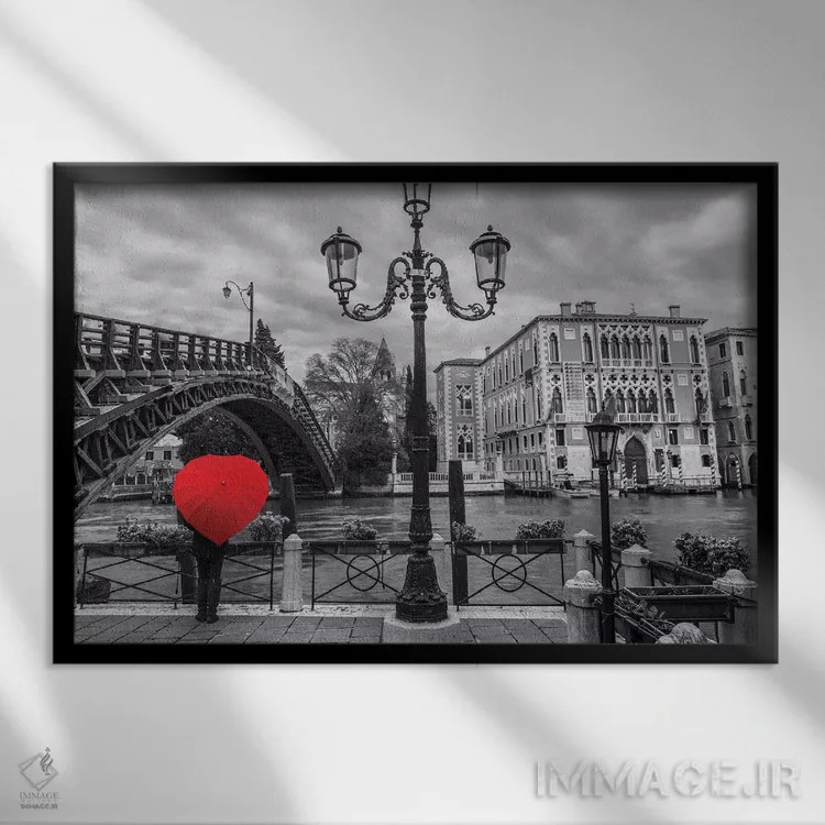 تابلو ونیز بیستویکم اثر آصاف فرانک - نمای قابدار مشکی