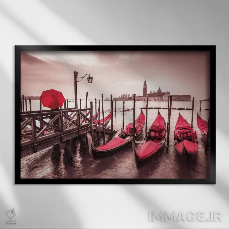 تابلو ونیز بیستوسوم اثر آصاف فرانک - نمای قابدار مشکی