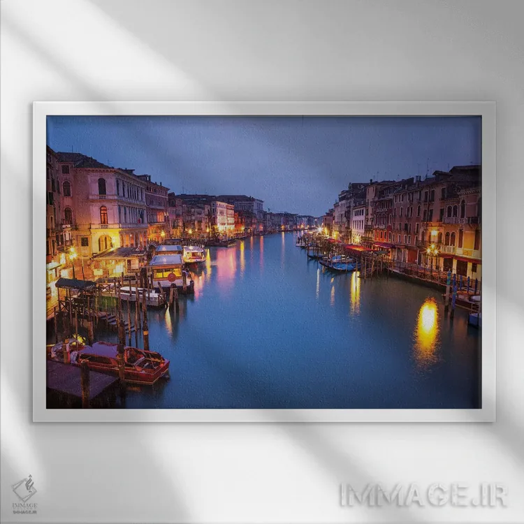 تابلو ونیز سیزدهم اثر آصاف فرانک - نمای قابدار سفید