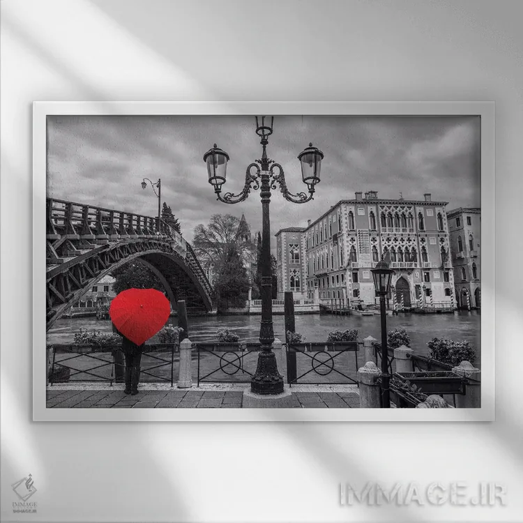 تابلو ونیز بیستویکم اثر آصاف فرانک - نمای قابدار سفید