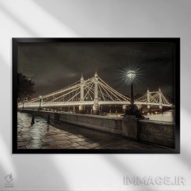 تابلو پل آلبرت دوم اثر آصاف فرانک - نمای قابدار مشکی