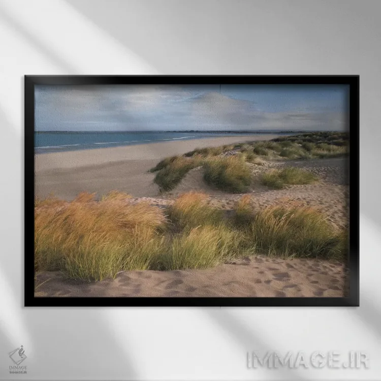 تابلو ساحلهای شنی اثر آصاف فرانک - نمای قابدار مشکی