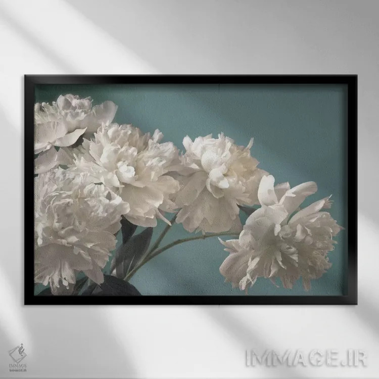 تابلو سفیدبرفی اثر آصاف فرانک - نمای قابدار مشکی