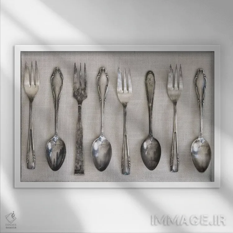 تابلو مجموعهٔ عتیقه دوم اثر آصاف فرانک - نمای قابدار سفید