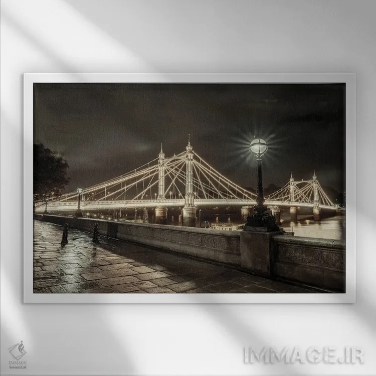 تابلو پل آلبرت دوم اثر آصاف فرانک - نمای قابدار سفید