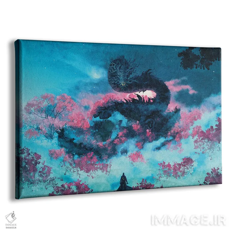 تابلو استارک سیاه (احتمالاً به شخصیت یا نماد اشاره دارد) اثر اناتو فینستارک - نمای پرسپکتیو محصول