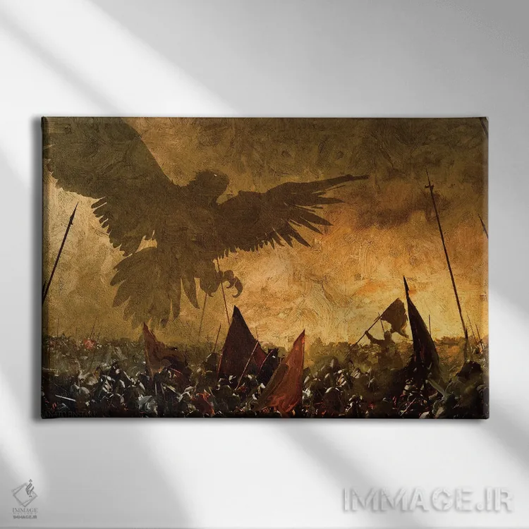 تابلو مرگ از آسمان اثر اناتو فینستارک - نمای روبهرو روی دیوار