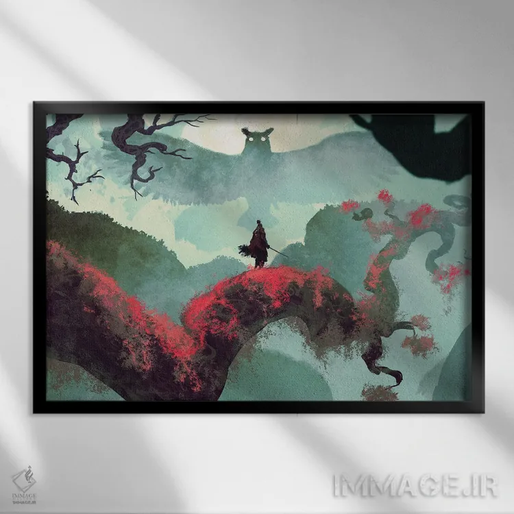 تابلو جنگل عمیق اثر اناتو فینستارک - نمای قابدار مشکی