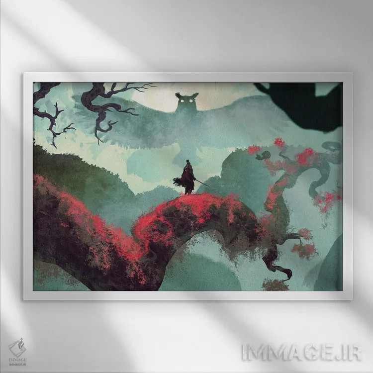 تابلو جنگل عمیق اثر اناتو فینستارک - نمای قابدار سفید