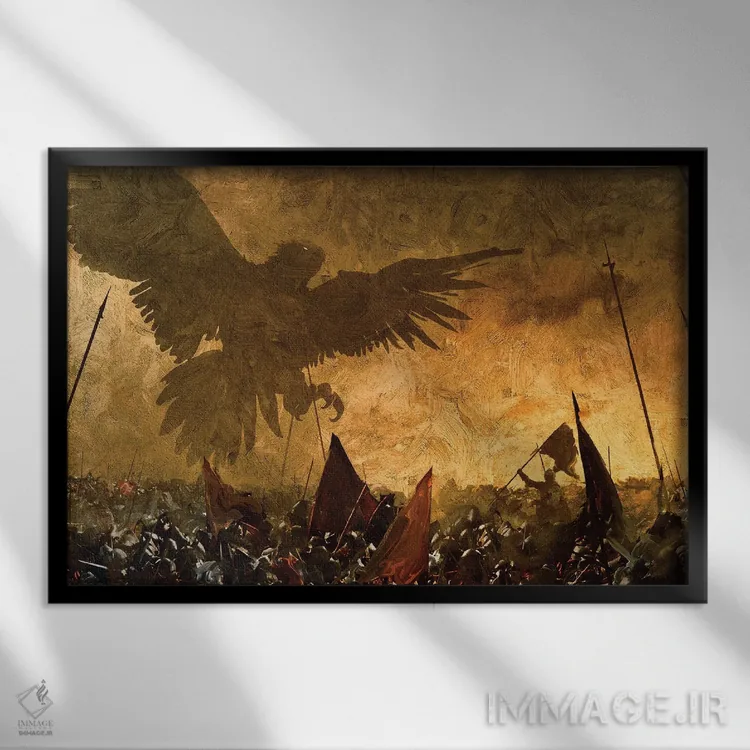 تابلو مرگ از آسمان اثر اناتو فینستارک - نمای قابدار مشکی