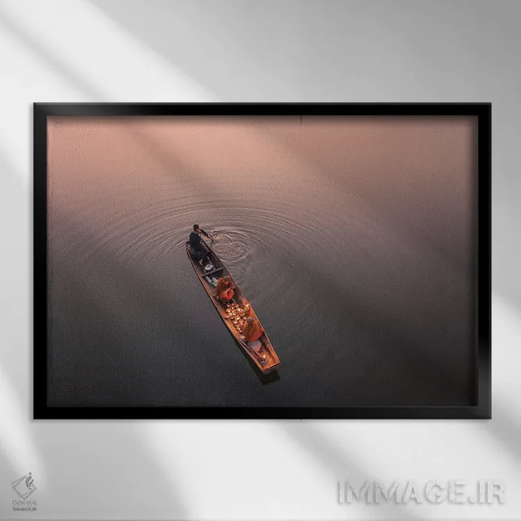 تابلو مسیر نور اثر نان رانگروجاناراک - نمای قابدار مشکی