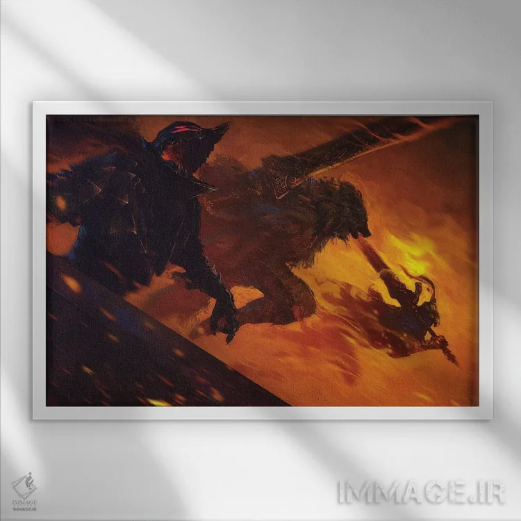 تابلو گروه (یا گله) اثر اناتو فینستارک - نمای قابدار سفید