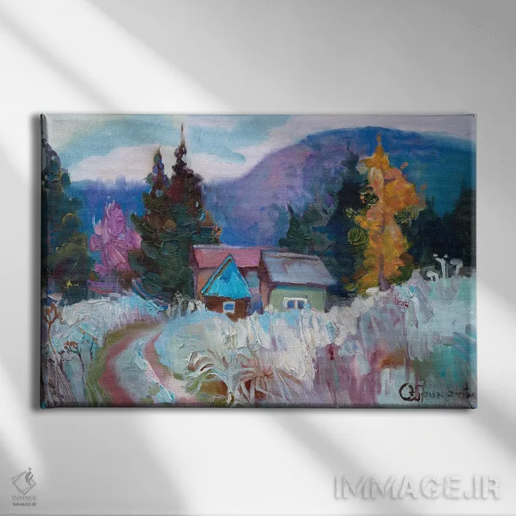 تابلو یخزده (سرمایی) اثر آناستاسیا گریگوریوا - نمای روبهرو روی دیوار