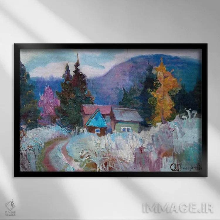 تابلو یخزده (سرمایی) اثر آناستاسیا گریگوریوا - نمای قابدار مشکی