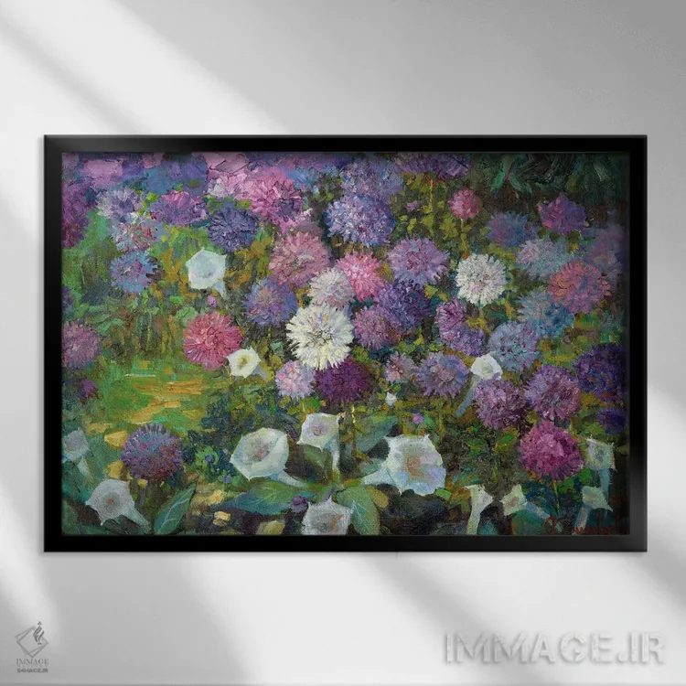 تابلو تختگل رؤیایی اثر آناستاسیا گریگوریوا - نمای قابدار مشکی