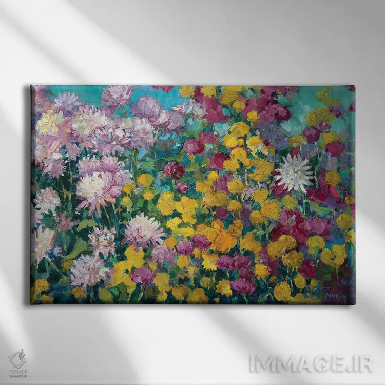 تابلو تختگل پاییزی اثر آناستاسیا گریگوریوا - نمای روبهرو روی دیوار