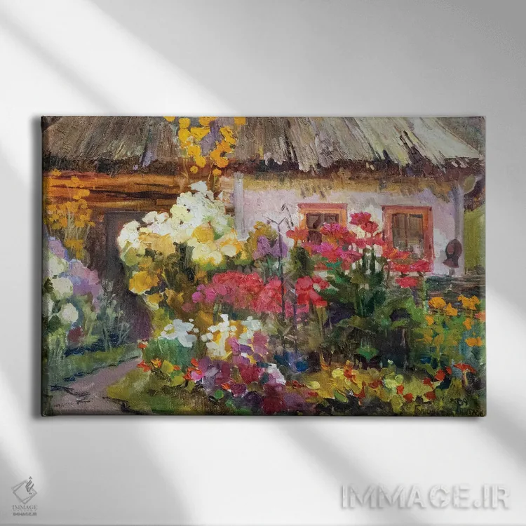 تابلو کلبه اوکراینی اثر آناستاسیا گریگوریوا - نمای روبهرو روی دیوار