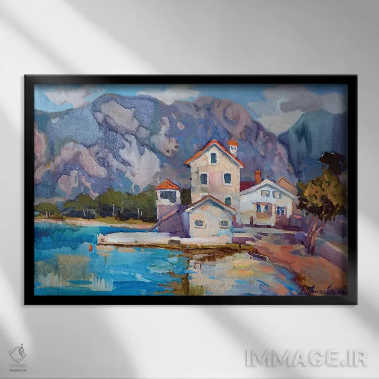 تابلو درخشش شامگاه اثر آناستاسیا گریگوریوا - نمای قابدار مشکی