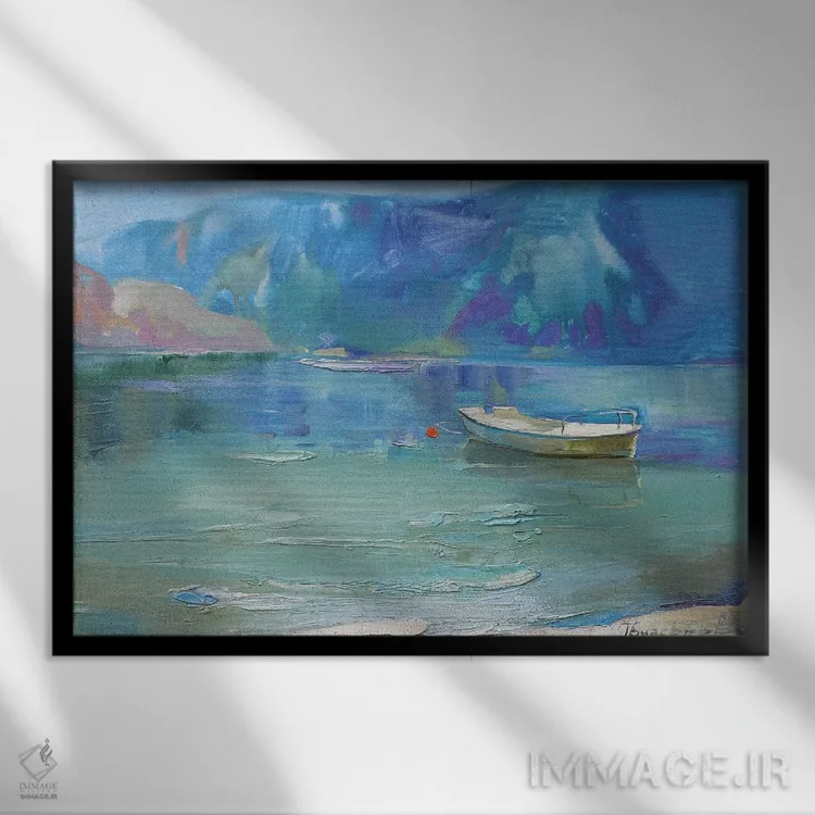 تابلو روز تابستانی صاف اثر آناستاسیا گریگوریوا - نمای قابدار مشکی