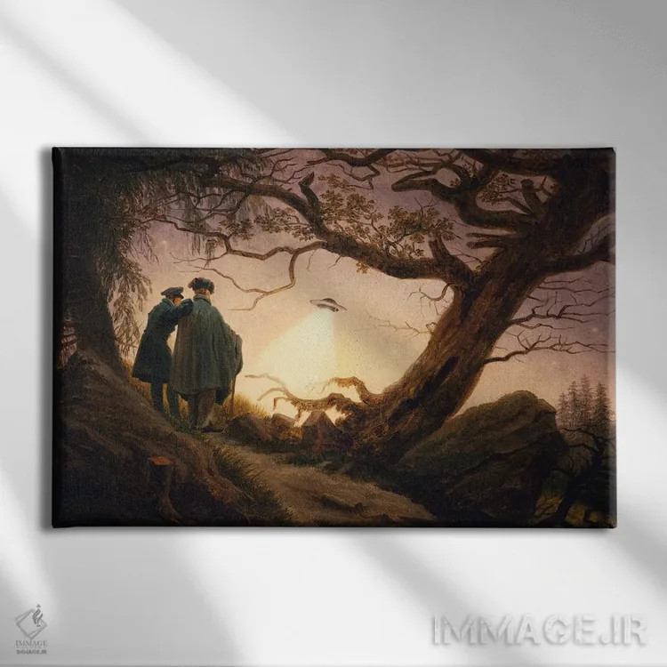 تابلو یوفو (شیء پرنده ناشناس) اثر آرک و گوستز (گروه هنری) - نمای روبهرو روی دیوار